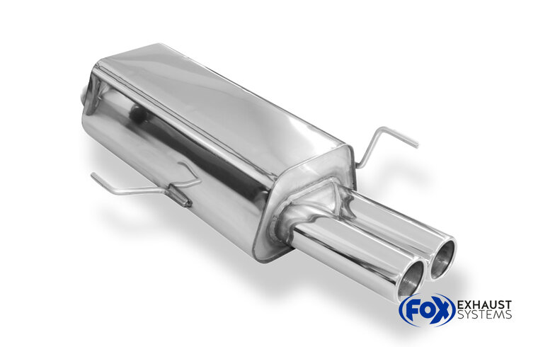 Fox Sportuitlaat Audi 80 Type B4 Sedan &amp; Avant Achterdemper &Oslash;63,5 mm - 2x76 Type 12