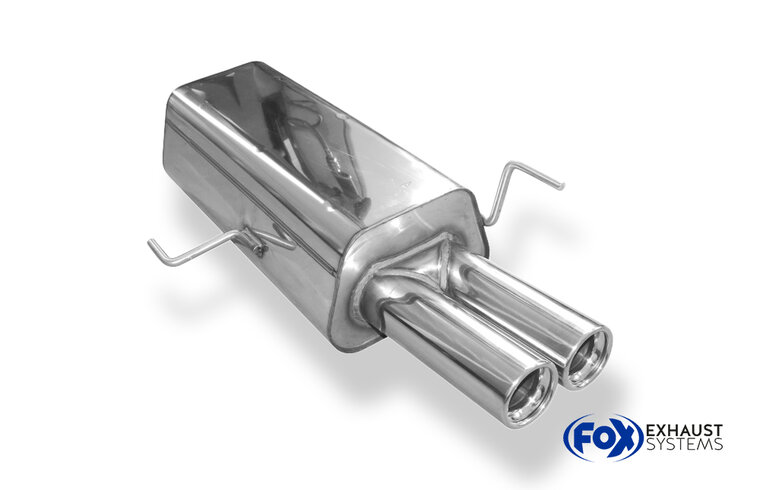 Fox Sportuitlaat Audi 80 Type B4 Sedan &amp; Avant Achterdemper &Oslash;63,5 mm - 2x76 Type 13