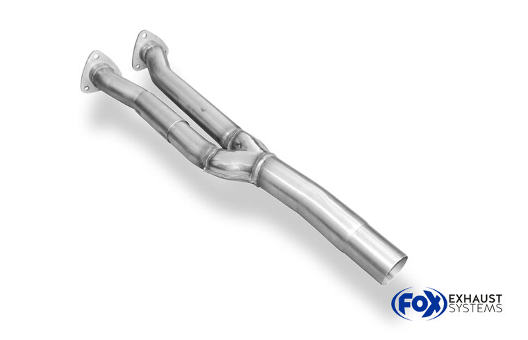 Fox Sportuitlaat Verbindingspijp voor Audi 80 Type B4 quattro modellen met dubbele katalysator