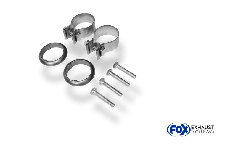 Fox Sportuitlaat Verbindingspijp voor Audi 80 Type B4 quattro modellen met dubbele katalysator