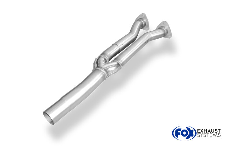Fox Sportuitlaat Verbindingspijp voor Audi 80 Type B4 quattro modellen met dubbele katalysator