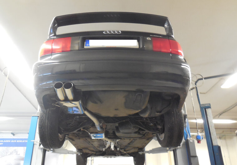 Fox Sportuitlaat Audi 80 Type B4 quattro RS bumper achterdemper - 2x76 Type 10