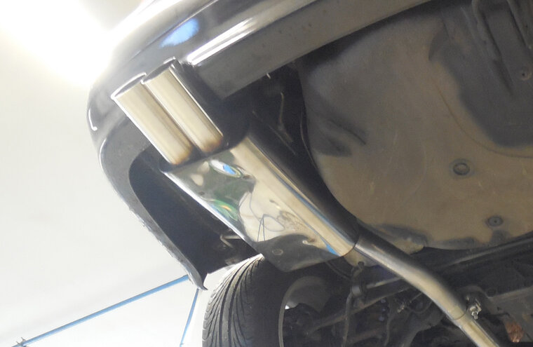 Fox Sportuitlaat Audi 80 Type B4 quattro RS bumper achterdemper - 2x76 Type 10