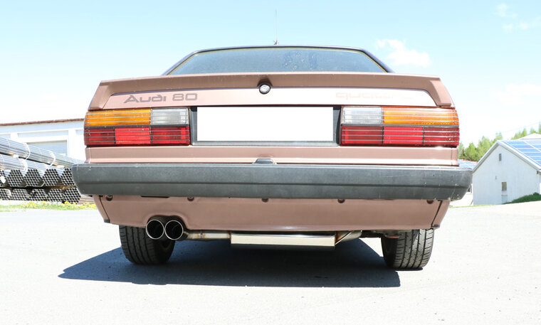 Fox Sportuitlaat Audi 80/90 Type 85 quattro pre-facelift achterdemper - 2x76 Type 14