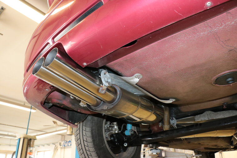 Fox Sportuitlaat Audi 80/90 - Type 89, B3 Sedan/Coup&eacute;/ 80 B4 - Cabriolet Achterdemper voor modellen met speciale bumper (zie afbeelding) - 2x76 Type 10