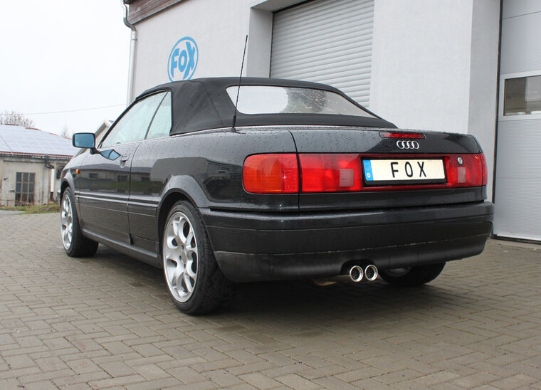 Fox Sportuitlaat Audi 80/90 - Type 89, B3 Sedan/Coup&eacute;/ 80 B4 - Cabriolet Achterdemper - 2x76 Type 13