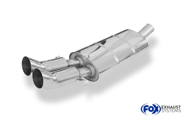 Fox Sportuitlaat Audi 80/90 - Type 89, B3 Sedan/Coup&eacute;/ 80 B4 - Cabriolet Achterdemper - 2x76 Type 18