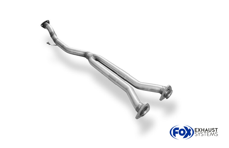 Fox Sportuitlaat Vervangingspijp voor de voordemper van de Audi 80/90 Type 89 quattro (totale lengte ca. 1,6 m)