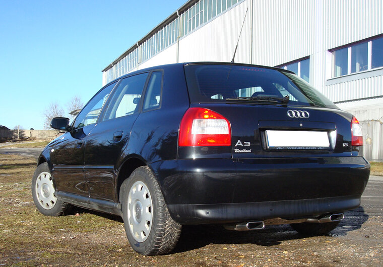 Fox Sportuitlaat Audi A3 Type 8L quattro achterdemper, rechter/linker uitlaat, &Oslash; 63,5 mm - 130x50 Type 52 rechts/links