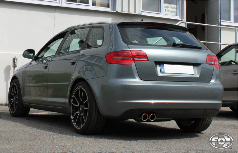 Fox Sportuitlaat Audi A3 - 8P quattro Sportback Achterdemper &Oslash;70mm - 2x90 Type 17