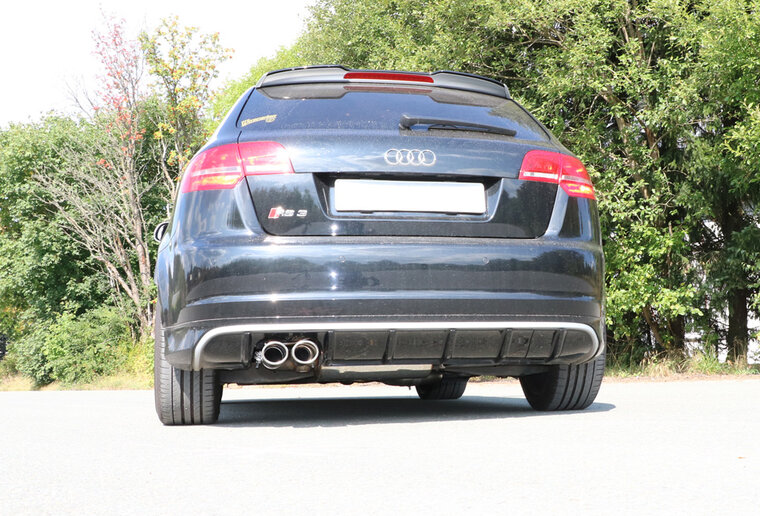 Fox Sportuitlaat Audi RS3 Type 8P quattro - Sportback achterdemper &Oslash;70mm met uitlaatklep - 2x90 Type 16