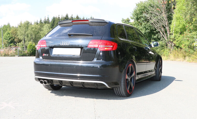 Fox Sportuitlaat Audi RS3 Type 8P quattro - Sportback achterdemper &Oslash;70mm met uitlaatklep - 2x90 Type 16