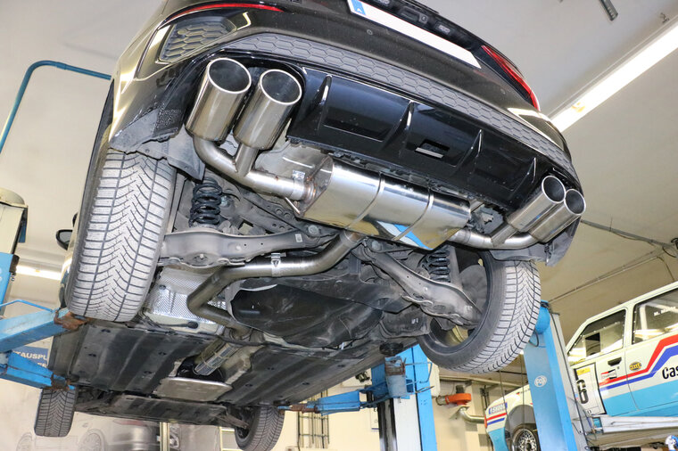 Fox Sportuitlaat Audi A3 - GY Sportback Achterdemper Rechts/Links Uitlaat - 2x115x85 Type 32 Rechts/Links Geschikt voor S3 Bumper