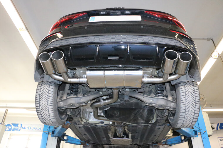 Fox Sportuitlaat Audi A3 - GY Sportback Achterdemper Rechts/Links Uitlaat - 2x115x85 Type 32 Rechts/Links Geschikt voor S3 Bumper