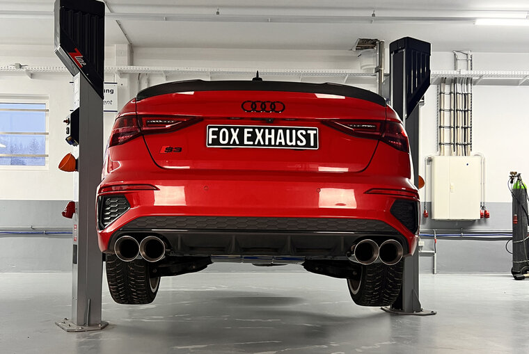 Fox Sportuitlaat Audi S3 GY - Sedan Half uitlaatsysteem van OPF met uitlaatkleppen - 2x114 Type 25 rechts/links