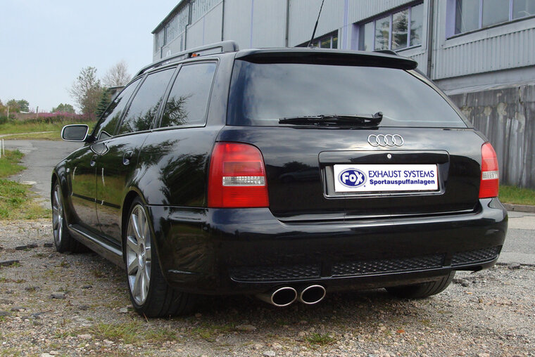Fox Sportuitlaat Audi RS4 B5 achterdemper - 2x115x85 Type 44