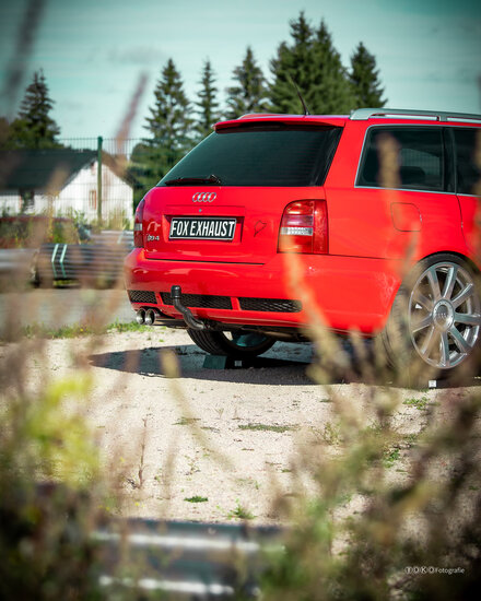 Fox Sportuitlaat Audi RS4 B5 achterdemper 90 mm - 2x90 Type 24