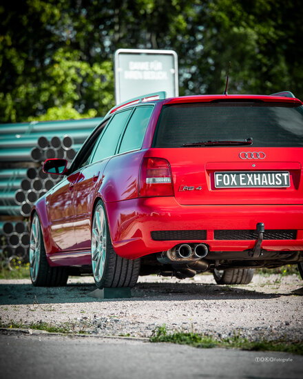 Fox Sportuitlaat Audi RS4 B5 achterdemper 90 mm - 2x90 Type 24