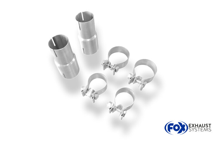 Fox Sportuitlaat Audi S4 B6 - Sedan/Avant/Cabriolet accessoire set voor het monteren van de voordemper op de originele achterdemper.