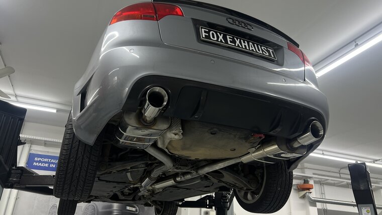 Fox Sportuitlaat Audi A4 Type B7 quattro DTM Edition Achterdemper rechts/links &Oslash;63,5 mm - 1x100 Type 25 rechts/links