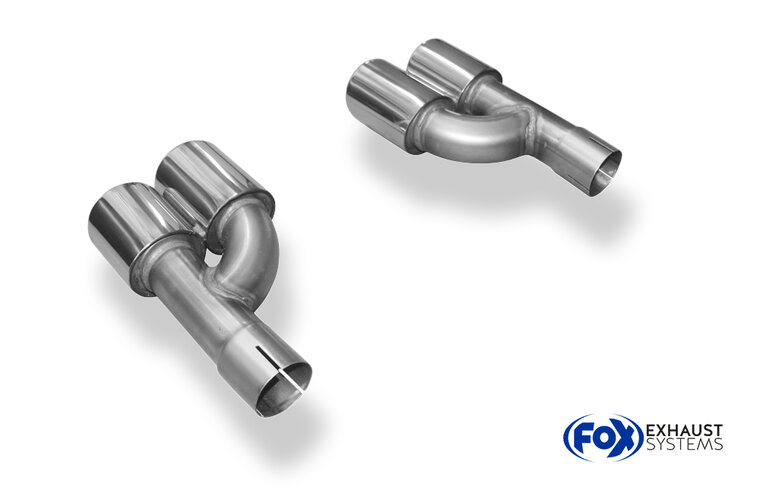 Fox Sportuitlaat Audi A4 B7 3.0l TDI uitlaatstukken set - 2x88x74 Type 32 rechts/links Lengte: 280 mm, aansluiting 56 mm binnendiameter