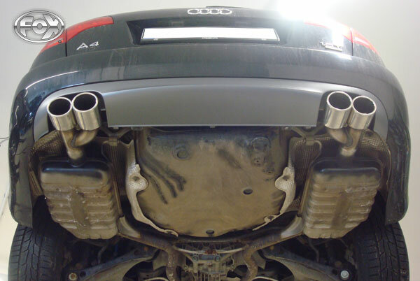 Fox Sportuitlaat Audi A4 B7 3.0l TDI uitlaatstukken set - 2x88x74 Type 32 rechts/links Lengte: 280 mm, aansluiting 56 mm binnendiameter