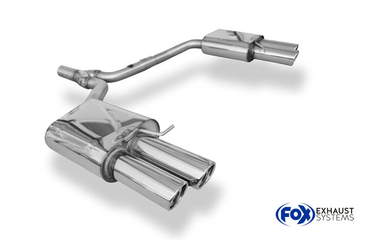 Fox Sportuitlaat Audi A4 B8 Sedan/Avant + S-Line Achterdemper rechts/links dubbele uitlaat - 2x90 Type 17 rechts/links
