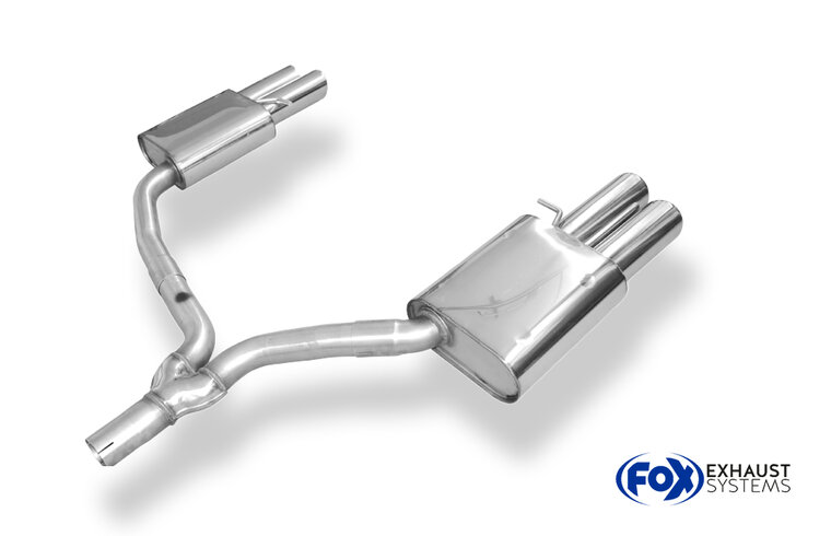 Fox Sportuitlaat Audi A4 B8 Sedan/Avant + S-Line Achterdemper rechts/links dubbele uitlaat - 2x90 Type 17 rechts/links