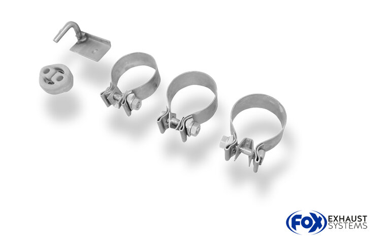 Fox Sportuitlaat Audi A4 B8 Sedan/Avant + S-Line Achterdemper rechts/links dubbele uitlaat incl. Y-adapterbuis &Oslash;55mm binnendiameter - 2x88x74 Type 32 rechts/links