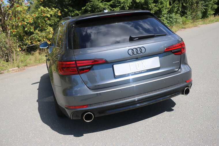 Fox Sportuitlaat Audi A4 quattro B9 achterdemper rechts/links - 1x100 type 16 rechts/links