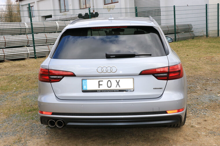 Fox Sportuitlaat Audi A4 B9 - 3.0l TDI - quattro achterdemper - 2x80 type 25
