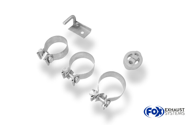 Fox Sportuitlaat Audi A5 8T Coup&eacute; + S-Line achterdemper rechts/links dubbele uitlaat incl. Y-adapter pijp &Oslash;65mm binnendiameter - 2x88x74 type 32 rechts/links