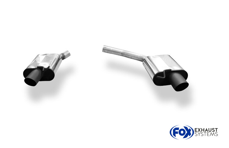 Fox Sportuitlaat Audi A5 B8 Sportback Facelift - RS5-look achterdemper rechts/links - uitlaatpijpen 115x85 rechts/links zwart gespoten