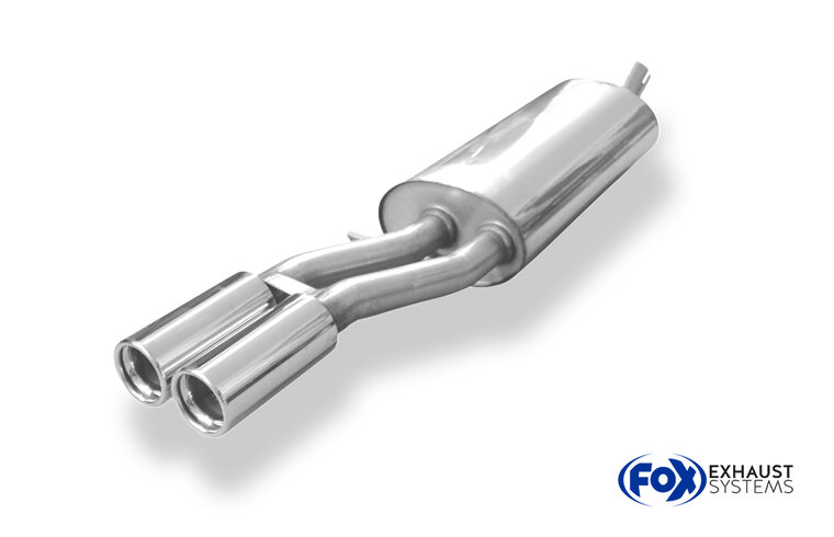 Fox Sportuitlaat Audi A6 Type 4B met uitsparing in de bumper en uitlaatdemper - 2x76 Type 13