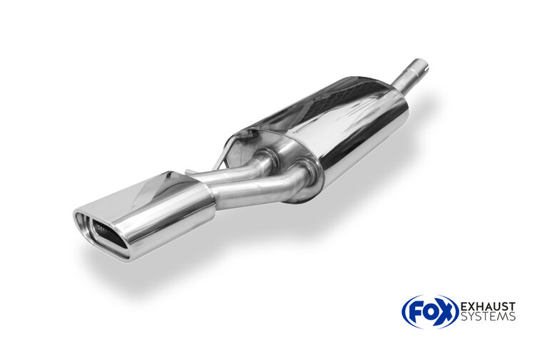 Fox Sportuitlaat Audi A6 Type 4B met uitsparing in de bumper en achterdemper - 135x80 Type 53