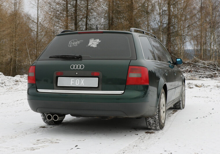 Fox Sportuitlaat Audi A6 Type 4B zonder uitsparing in de bumper, achterdemper - 2x76 Type 13