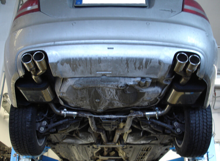 Fox Sportuitlaat Audi A6 Type 4F achterdemper rechts/links - 2x76 Type 17 rechts/links