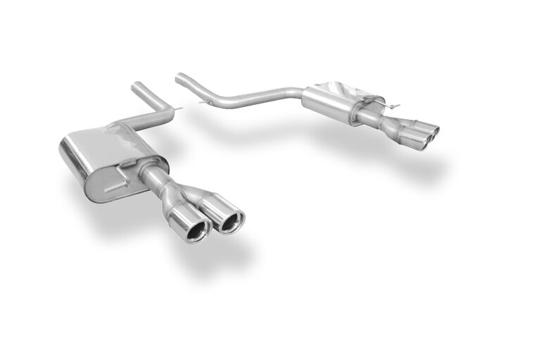 Fox Sportuitlaat Audi A6 Type 4F quattro achterdemper rechts/links &Oslash;63,5 mm - 2x76 Type 17 rechts/links