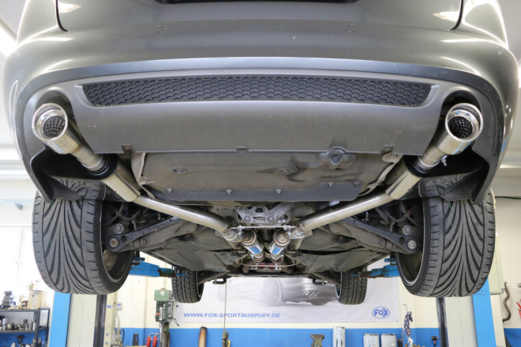 Fox Sportuitlaat Audi A6 Type 4F quattro achterdemper rechts/links &Oslash;63,5 mm - 1x90 Type 17 rechts/links