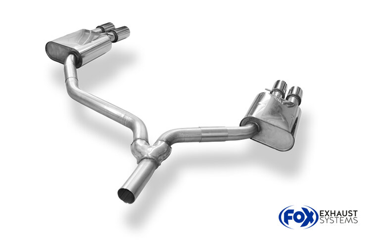 Fox Sportuitlaat Audi A6 4G - 2.0l TDI Achterdemper rechts/links dubbele uitlaat - 2x90 Type 13 rechts/links