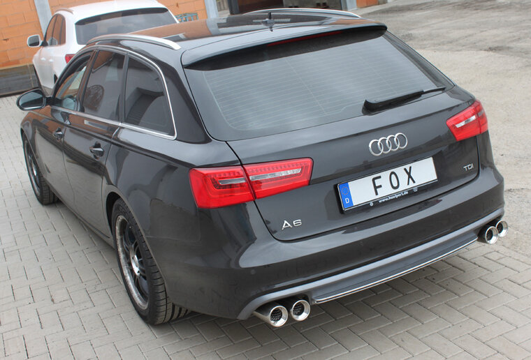 Fox Sportuitlaat Audi A6 4G - 2.0l TDI Achterdemper rechts/links dubbele uitlaat - 2x90 Type 13 rechts/links