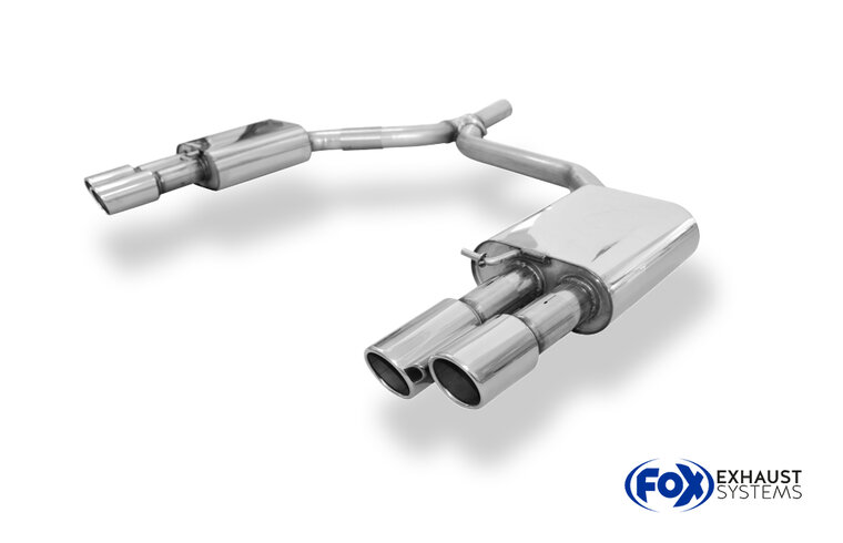 Fox Sportuitlaat Audi A6 4G - 2.0l TDI Achterdemper rechts/links dubbele uitlaat - 2x90 Type 16 rechts/links