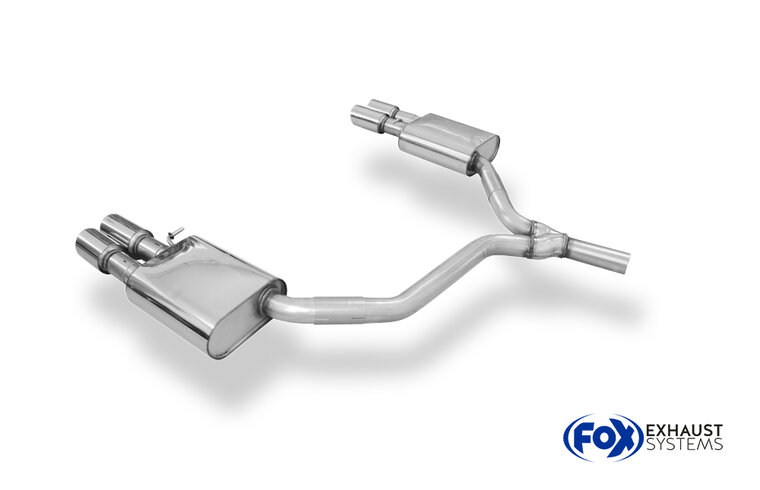 Fox Sportuitlaat Audi A6 4G - 2.0l TDI Achterdemper rechts/links dubbele uitlaat - 2x90 Type 16 rechts/links