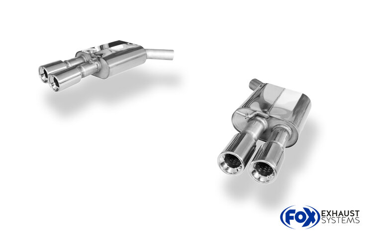 Fox Sportuitlaat Audi A6 4G - 2.0l TFSI + 2.8l FSI Achterdemper rechts/links dubbele uitlaat - 2x90 Type 13 rechts/links