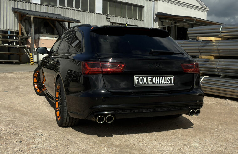 Fox Sportuitlaat Audi A6 4G achterdemper rechts/links dubbele uitlaat - 2x90 type 16 rechts/links