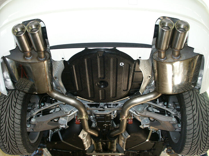 Fox Sportuitlaat Audi A8 Type 4E achterdemper rechts/links &Oslash;70mm - 2x80 Type 17 rechts/links
