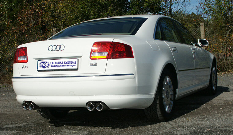 Fox Sportuitlaat Audi A8 Type 4E achterdemper rechts/links &Oslash;70mm - 2x80 Type 17 rechts/links