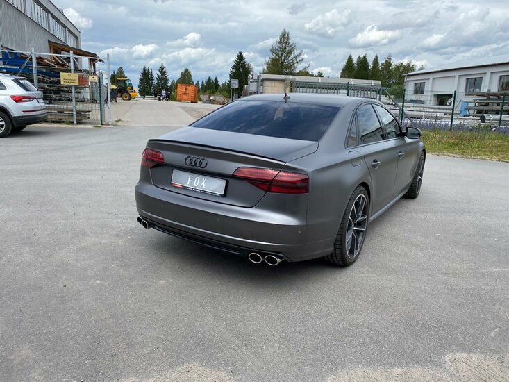 Fox Sportuitlaat Audi S8 Type 4H met uitlaatkleppen, achterdemper rechts/links dubbele doorstroming - 2x100x77 Type 38 rechts/links