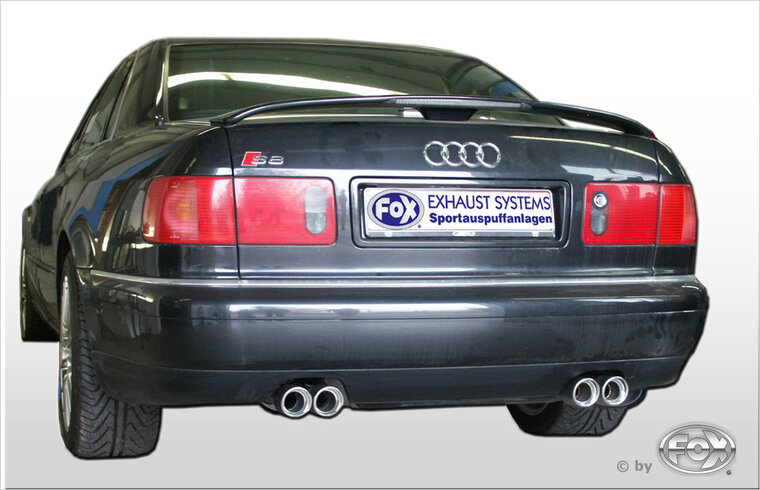 Fox Sportuitlaat Audi A8/S8 Type D2 - zonder trekhaak, achterdemper rechts/links - 2x76 Type 17 rechts/links
