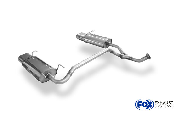 Fox Sportuitlaat Hyundai Accent Type LC Achterdemper rechts/links - 160x80 Type 53 rechts/links